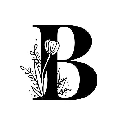 Botanical Capital Letter, Typography Psd, Typography Fonts Alphabet, Alphabet Typography, Floral Font, Floral Typography, Alphabet Letters Design, Free Illustration Images, Floral Alphabet