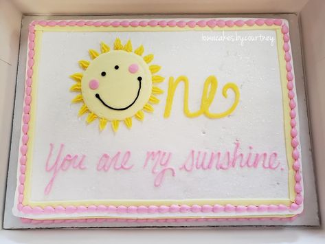 Sunshine Sheet Cake Birthday, You Are My Sunshine Smash Cake, Sun Sheet Cake, Sun Smash Cake 1st Birthdays, You Are My Sunshine Birthday Cake, Sunshine Smash Cake 1st Birthdays, Sunshine Sheet Cake, You Are My Sunshine First Birthday, You Are My Sunshine Cake