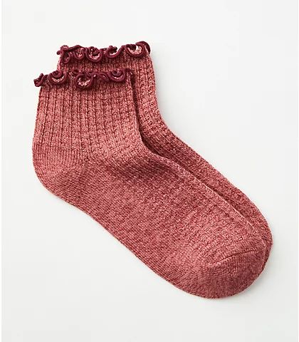 Clothing Accessories | LOFT Ruffle Ankle Socks, Loft Shop, Ruffle Socks, Ruffled Socks, Ankle Socks, Sock Shoes, Effortless Style, Fabric Care, Me Too Shoes