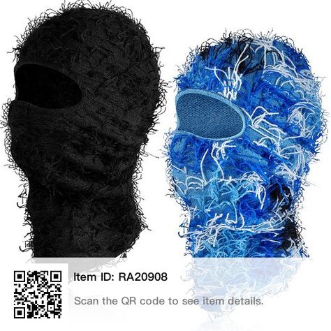 Distressed Balaclava, Black Men Suits, Mens Knit Sweater, Knitted Balaclava, Y2k Men, Cold Weather Gear, Blue Camouflage, Pink Men, Riding Motorcycle