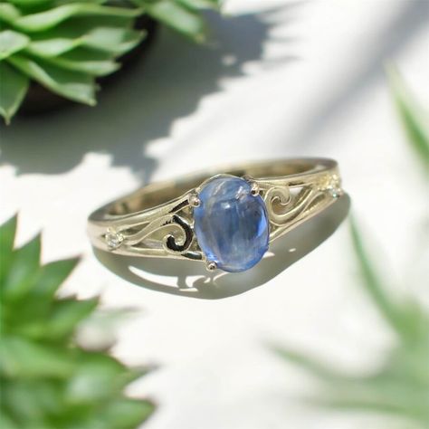 Blue Labradorite Rings For Gift, Sapphire Colored Kyanite Jewelry As A Gift, Silver Kyanite Jewelry As Gift, Sapphire Kyanite Jewelry For Gift, Kyanite Ring, Green Kyanite, Rhodolite Garnet, Blue Kyanite, Handcrafted Rings