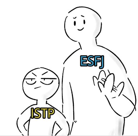 Relationship Fanart, Istp Vibes, Esfj Istp, Istp Relationships, Istp Mbti, Istp Characters, Istp Personality, Mbti Character, 16 Personalities