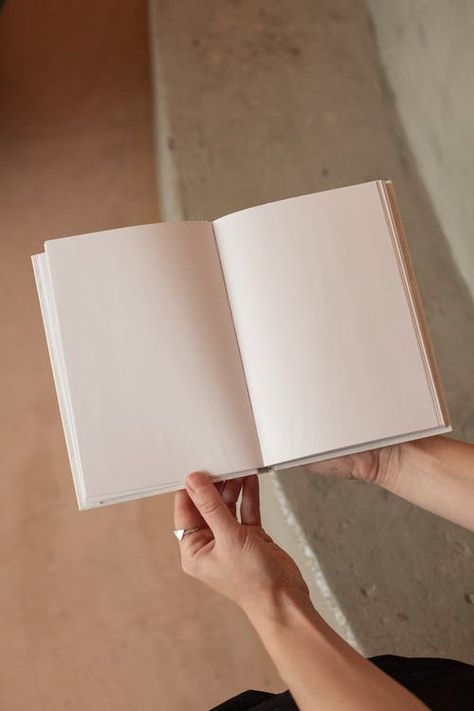 Blank Pages Aesthetic, Woman Holding Book, Plain Book Page Aesthetic, Book With Blank Pages, Pencil Labels, Metal Name Tags, Beach Sunset Photography, School Name Labels, Empty Book