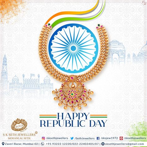 Republic Day Jewellery Post, Republic Day Creative Ads For Jewellery, Republic Day Jewellery Ads, Independence Day Jewellery Ads, Happy Republic Day Creative Ads, Republic Day Jewellery, Independence Day Jewellery, Advertising Campaign Design, Jewelry Banner