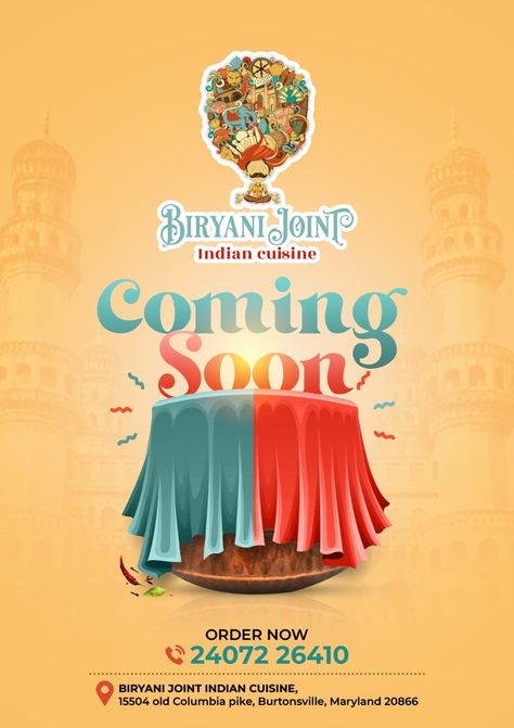 Biryani Joint Coming Soon Creative Ads | Creative Biryani Post
 #biryani #Biryanifoods #biryaniads #biryanipost #socialmediabiryanipost #socialmediaads #creativeads #creativebiryaniads #shivgraphicdesigner Coming Soon Creative Post, Coming Soon Creative Design, Coming Soon Food Design, Coming Soon Social Media Design, Coming Soon Social Media Post, Opening Soon Creative Ads, Coming Soon Poster Design Creative, Biryani Creative Ads, Coming Soon Creative Ads