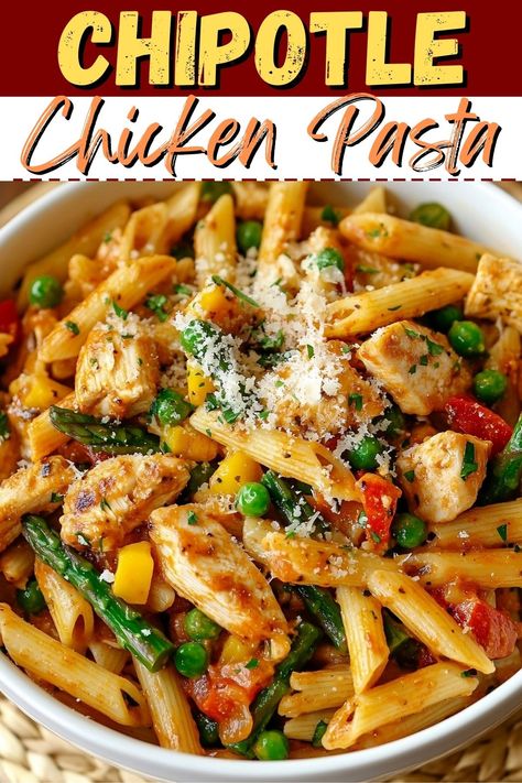 This chipotle chicken pasta is a tasty copycat of The Cheesecake Factory’s dish, blending smoky, spicy, and creamy flavors. It's just as good as the real deal! Spicy Chicken Chipotle Pasta, Cheesecake Factory Pasta, Chipotle Chicken Pasta, Chipotle Pasta, Pasta Restaurants, Cheesecake Factory Recipes, Creamy Parmesan Sauce, The Cheesecake Factory, Giveaway Alert