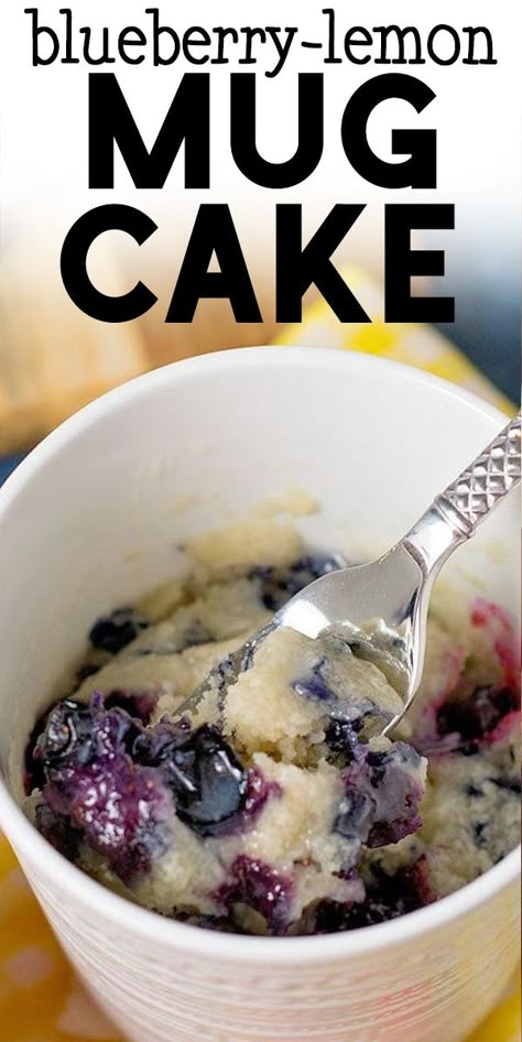 One Cup Dessert Mug Cakes, Blueberry Muffin Mug Cake, Muffin In A Mug Recipe, Muffin Mug Cake, Blueberry Muffin In A Mug, Blueberry Mug Cake, Mug Muffin, Mug Dessert Recipes, Cake Microwave