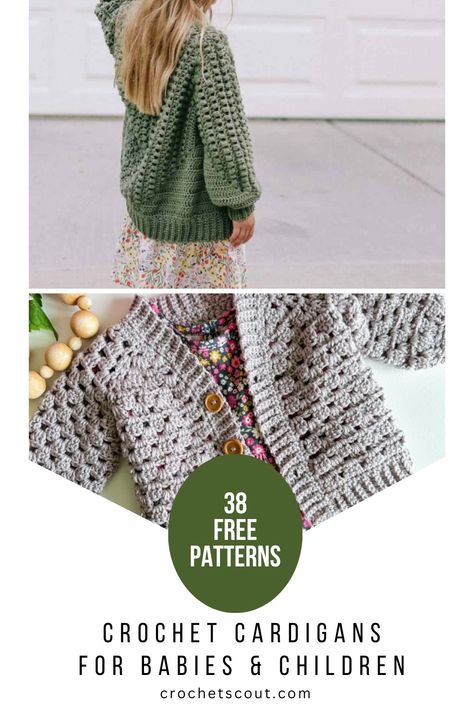 38 Free Crochet Cardigan Patterns for Babies and Children Child Cardigan Crochet Pattern Free, 2t Crochet Cardigan Pattern Free, Crochet Cardigan For Kids, Kids Crochet Cardigan Pattern Free, Crochet Cardigan Pattern Free Kids, Toddler Cardigan Crochet Pattern Free, Crochet Toddler Sweater Pattern Free, Crochet Gifts For Babies, Girls Crochet Cardigan Pattern Free