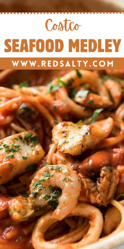 Are you looking for yummy seafood that won't cost too much? Try the Costco Seafood Medley recipe. #CostcoSeafoodMedley #Recipe Seafood Medley Recipes Frozen, Seafood Mix Recipes Frozen, Frozen Seafood Mix Recipes, Hot Chicken Sauce Recipe, Ube Polvoron Recipe, Seafood Medley Recipes, Chicken Croquettes Recipe, Polvorones Recipe, Mixed Seafood Recipe