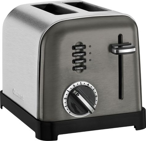 Shop Cuisinart Classic 2-Slice Wide-Slot Toaster Black/Stainless at Best Buy. Find low everyday prices and buy online for delivery or in-store pick-up. Price Match Guarantee. Cuisinart Toaster, Easy Toast, Frozen Snack, Toasters, Custom Shades, Piece Of Bread, Steel House, Classic Metal, Small Kitchen Appliances