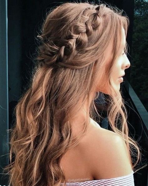 20 Fun Ways To Rock Braids Bridesmaid Hair Medium Length Half Up, Grad Hairstyles, Bridesmaid Hair Medium Length, Fancy Hair, Prom Hairstyles For Long Hair, Hair Medium, Braided Hairstyles For Wedding, Formal Hairstyles, Wedding Hair And Makeup