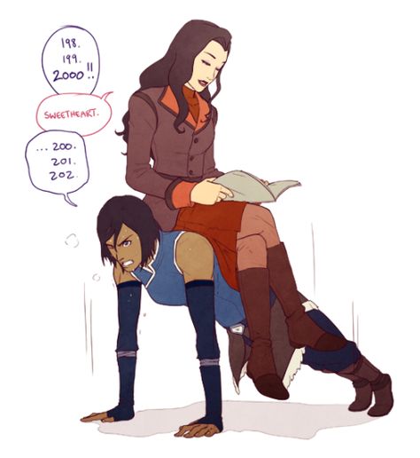 Korrasami pushups. Asami Sato, Avatar Funny, Avatar Series, Korra Avatar, The Last Avatar, Air Bender, Avatar The Last Airbender Art, Team Avatar, Cabbages