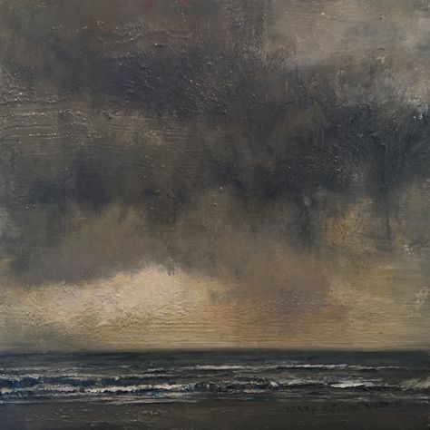 Dark Beach Painting, Old Oil Paintings Aesthetic Dark, Romanticism Art, Deep Sea Aesthetic Dark Art, Oil Pastel Landscape, Gloomy Ocean Painting, Moonlit Ocean Painting, Art Alevel, Best Profile Pictures