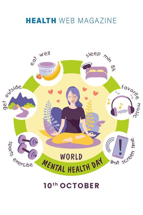 October 10th Mental Health, World Mental Day 10 October, Good Health And Well Being Poster, World Mental Day, Basic Life Support Training, Medical Camp, Global Mental Health, Mental Health Awareness Day, Health Infographic