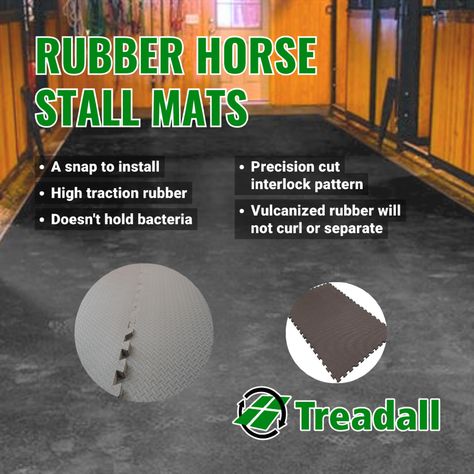 Transform your stable into a cleaner, safer space with our Rubber Horse Stall Mats. These mats are designed to resist curling, separating, and bacteria build-up. Visit us at matsflooring.com today! 🐴 #HorseMats #StableMats #BarnFlooring Horse Stall Mats, Arena Footing, Horse Arena, Horse Stall, Horse Stalls, Horse Stables, Birthday Wishlist, Safe Space, Stables