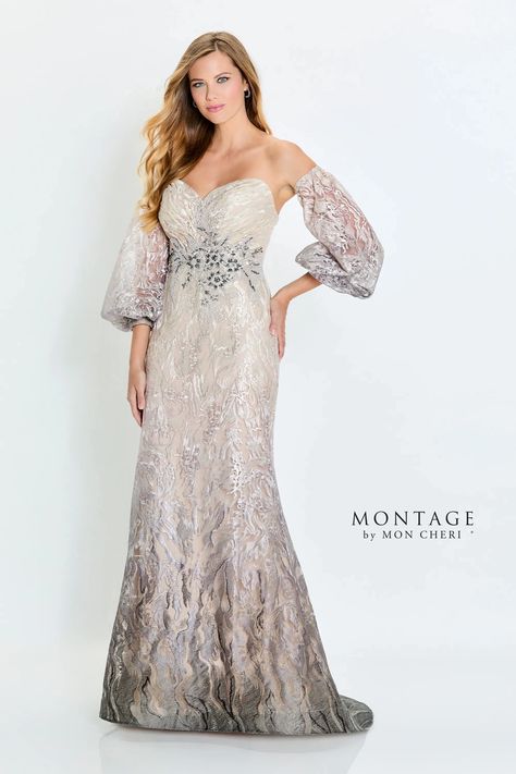 Montage By Mon Cheri, Formal Dresses With Sleeves, Mermaid Evening Gown, Exquisite Gowns, Detachable Sleeves, Long Evening Gowns, Dress Order, Mon Cheri, Formal Gown