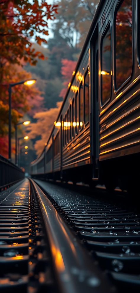 Travel Train Aesthetic, Train Pictures Aesthetic, Travel Aesthetic Train, Hd Fall Wallpaper, Nature Wallpaper Hd 1080p, Wallpaper Hd 1080p Iphone, Wallpaper Iphone Autumn, Train Travel Aesthetic, Fall Background Images