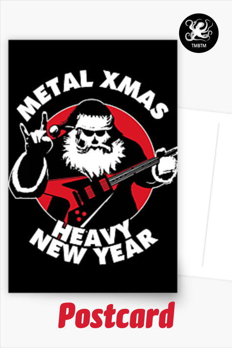 Postcard | Metal Christmas & Heavy New Year! Cool graphic design representing a guitar player Santa Claus. For metalheads and heavy metal fans.
Click on the pin's title to shop it now on Redbubble! Follow me @TMBTMDesign for more postcards and gift ideas. Heavy Metal Danglers As A Gift, Christmas Metallica, Heavy Metal Round Danglers, Metal Santa Claus, Megadeth Christmas, Heavy Metal Santa Claus, Cool Graphic Design, Metal Fan, Happy New Year 2024