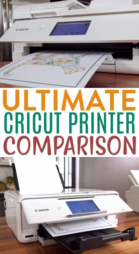 Ultimate Cricut Printer Comparison - Makers Gonna Learn Best Inkjet Printer, Printable Heat Transfer Vinyl, Cricut Print And Cut, Beginner Crafts, Best Printers, Create Diy, Laser Printer, Inkjet Printer, Vinyl Crafts