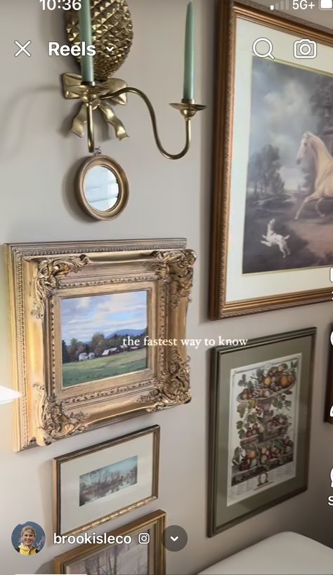 Kiersten Core, Gallery Wall Around Tv, Upscale Bathroom, Victorian Wall Decor, Bathroom Gallery Wall, Victorian Wall, Studio Apt, Dorm Ideas, Vintage Room