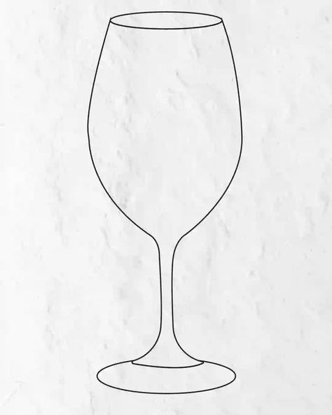 "In this drawing tutorial, we will show you How to Draw a Wine Glass step by step guide. Notice that It would be a pretty simple drawing lesson." Wine Glass Drawing, Glass Drawing, Easy Drawing Steps, Banner Drawing, Nose Drawing, Water Drawing, 2 Step, Guided Drawing, Dog Drawing