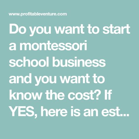 Do you want to start a montessori school business and you want to know the cost? If YES, here is an estimated cost breakdown to open a montessori school Alphabet Letter Worksheets, Writing A Business Plan, Flyer Printing, Letter Worksheets, Montessori School, Academic Achievement, Maria Montessori, Accounting Services, Financial Management