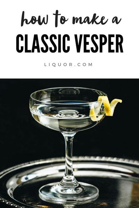 Vesper Martini, Classic Cocktail Recipes, Martini Recipes, Classic Cocktail, Casino Royale, Classic Cocktails, Cocktail Recipe, Cooking Dinner, Clean Eating Snacks