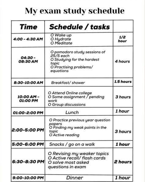 15 Hrs Study Schedule, Cat Exam Notes, Exam Week Routine, Online College Schedule, Study Timetable Ideas For Exams, Romanticize University, Mcat Study Schedule, Exam Routine, Finals Season