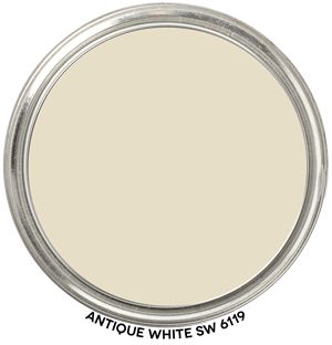 Hue family, value, chroma, LRV for Antique White SW 6119 Antique White Sherwin Williams, Antique White Paint, White Sherwin Williams, Paint Blob, White Paint, Painting Cabinets, Sherwin Williams, Antique White, Paint Color