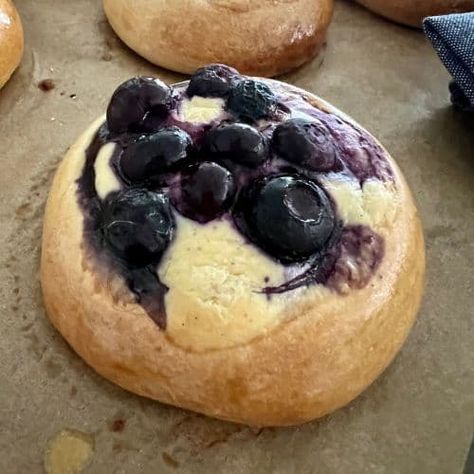 Sourdough Brioche Blueberry Cheesecake Rolls - The Pantry Mama Blueberry Topping For Cheesecake, Blueberry Cheesecake Rolls, The Pantry Mama, Cheesecake Rolls, Pantry Mama, Easy Weekend Breakfast, Sourdough Brioche, Sourdough Blueberry, Recipe Using Sourdough Starter