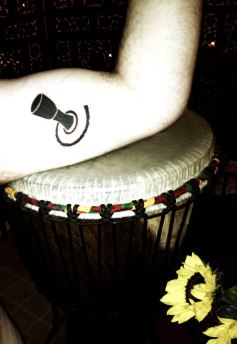 Djembe Tattoo Djembe Tattoo, Music Wrist Tattoos, Drum Tattoo, Bongo Drums, Tattoo Music, Tattoos And Body Art, Bongos, Piercing Studio, Music Tattoos