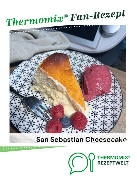 San Sebastian Cheesecake von birgitkocht.at. Ein Thermomix ® Rezept aus der Kategorie Desserts auf www.rezeptwelt.de, der Thermomix ® Community. San Sebastian Cheesecake, St Sebastian, San Sebastian, Cheesecake, Dessert