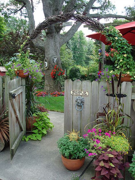 Nice..... Grapevine Arch, Have Inspiration, Warning Sign, The Secret Garden, Design Exterior, Garden Cottage, Garden Gates, Garden Spaces, Dream Garden