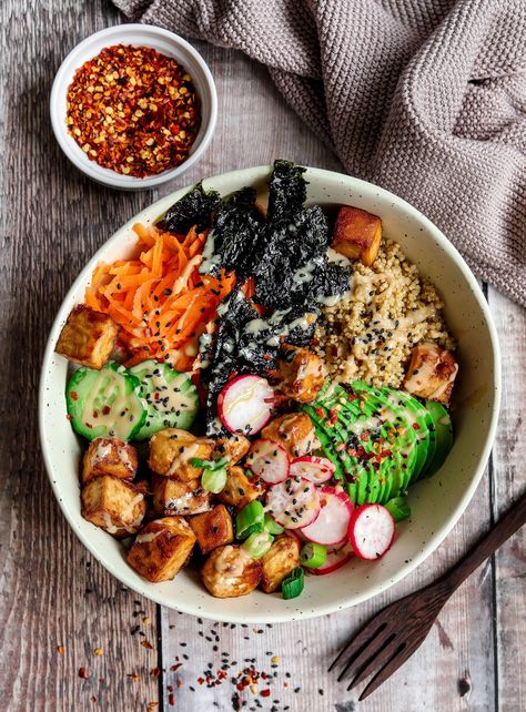 main meals Archives - UK Health Blog - Nadia's Healthy Kitchen Tofu Quinoa, Healthy Fitness Meals, Sushi Bowl, Post Workout Food, Healthy Kitchen, Healthy Food Choices, Health Blog, Bowls Recipe, Main Meals