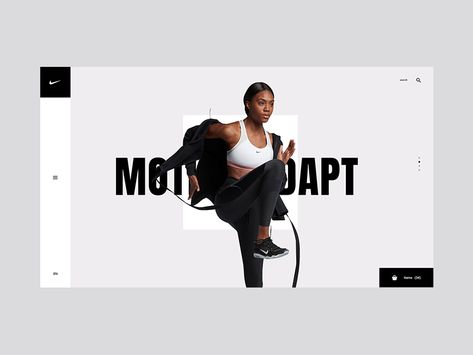 Nike 02 by lasho on Dribbble Nike Editorial, Nike Athletes, Small Business Web Design, Nike Web, Web Design Typography, Nike Website, Minimalist Graphic Design, Coach Website, Graphisches Design