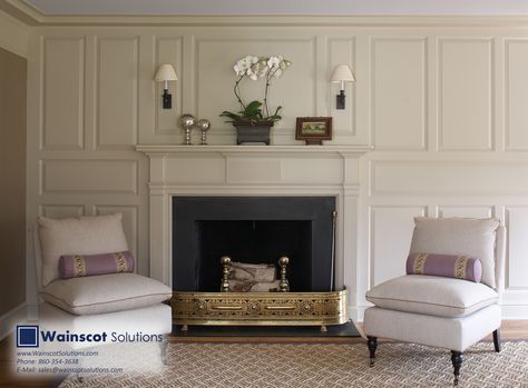 https://www.flickr.com/photos/124607668@N05/14312312009 Custom Fireplace Mantels, Minimalist Fireplace, Wainscoting Ideas, Wainscoting Wall, Fireplace Mantel Designs, Polo Field, Vintage Fireplace, Mantel Design, Wainscoting Panels