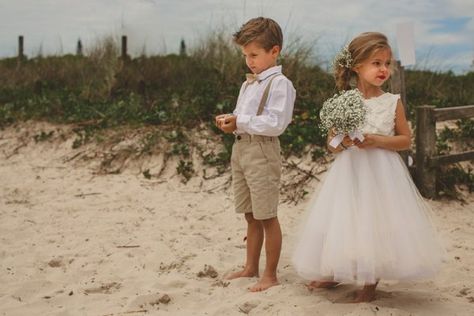 Ring Bearer Beach Wedding, Beach Wedding Attire, Dream Beach Wedding, Beach Wedding Flowers, Portugal Wedding, Hawaiian Wedding, Wedding Flower Girl, Wedding Mood, Wedding With Kids