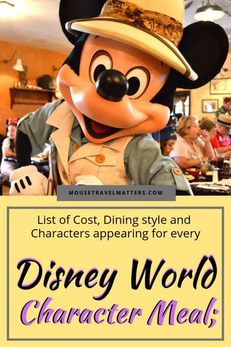 Character dining at the Disney parks combines three of my favorite things in the world…visiting the theme parks, meeting my favorite Disney characters and eating really great food! Here’s a rundown of character dining experiences at Magic Kingdom, Epcot, Disney’s Hollywood Studios and Disney’s Animal Kingdom to help you make the right choice Disney World Character Dining, Monorail Disney, Dining At Disney World, Disney Hollywood Studios, Disney Animal Kingdom, Disney On A Budget, Character Dining, Disney Board, Disney World Characters