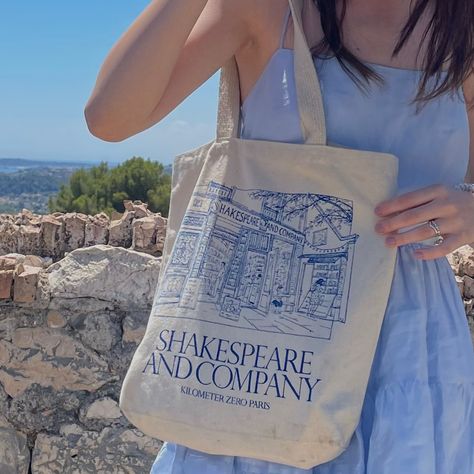 Shakespeare And Company Tote Bag, Reading Vibes, City Tote Bag, Shakespeare And Company, Altoids Tins, Company Bag, Blue Tote, Product Ideas, Sweet Summer