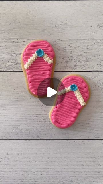 Flip Flop Cookie, Themed Cookies, Cookies Decorated, Beach Themed, Decorated Cookies, Sweets Treats, Flip Flop, Cookie Decorating, Butter Cream