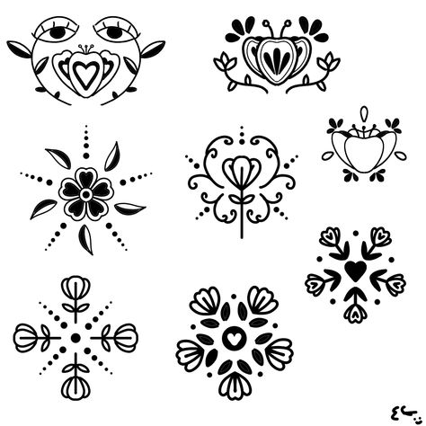 folk flower tattoo designs, stick and poke tattoo ideas, simple flower tattoo designs Flower Stick N Poke, Stick And Poke Tattoo Flower, Simple Flower Tattoo Designs, Stick And Poke Aesthetic, Folk Flower Tattoo, Flower Stick And Poke, Stick And Poke Designs, Poke Tattoo Ideas, Stick And Poke Tattoo Ideas