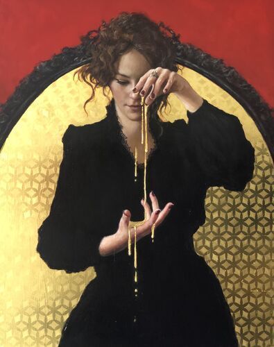 STEPHANIE REW Stephanie Rew, Trust Design, Wall Art Gold Leaf, Gold Art Painting, Gold Leaf Art, Portrait Paintings, Gold Wall Art, Gold Leaf Painting, Art Portraits