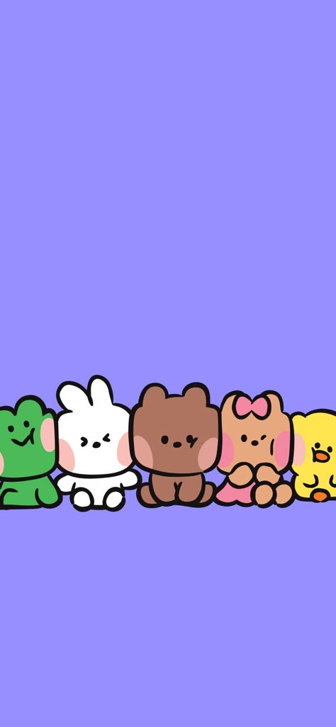 Line Friends Minini Wallpaper, Beige Pastel Aesthetic, Luvbot Wallpaper, Kakao Wallpaper, Line Friends Wallpaper, Shinchan Wallpaper, Line Character, Cute Backrounds, Line Wallpaper