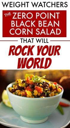 Weight Watchers Salad, Black Bean And Corn Salad, Bean And Corn Salad, Black Bean Corn Salad, Black Bean And Corn, Ww Meals, Ww Recipe, Weight Watchers Meal Plans, Sweet Lime