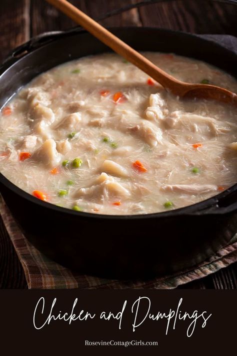 Homemade chicken and dumplings just like grandma made them. Pressure Cooker Chicken And Dumplings, Sourdough Dumplings, Sourdough Chicken, Instant Pot Chicken And Dumplings, Slow Cooker Chicken And Dumplings, Pioneer Woman Chicken, Cozy Winter Recipes, Amish Chicken, Barbecue Pork Ribs