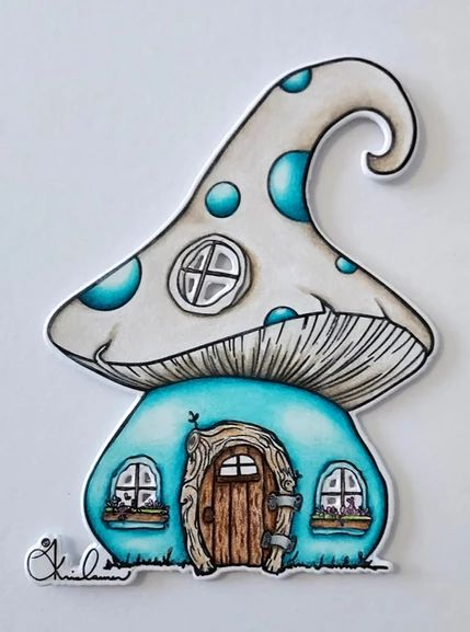 Gnome Home Drawing, Fairy Home Illustration, Whimsical Art Paintings Fairies, Mushroom Houses Drawings, Fairy Home Drawing, Mushroom House Drawing Fairies, Fairy Houses Drawing, Gnome House Drawing, Mushroom House Sketch