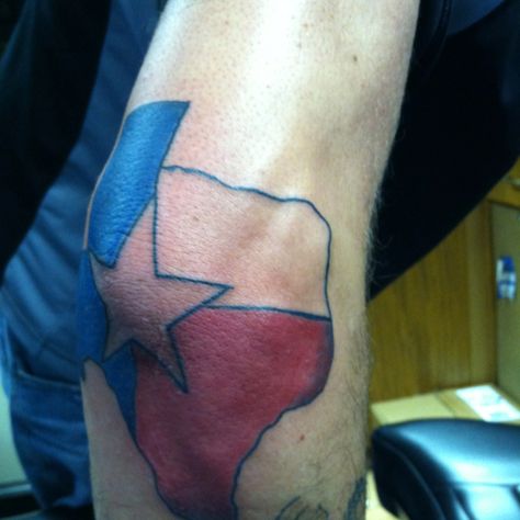 Texas on elbow Texas Tattoo, Texas Tattoos, Elbow Tattoo, Elbow Tattoos, Future Tattoos, Triangle Tattoo, Tattoos For Guys, Tattoo Ideas, Texas