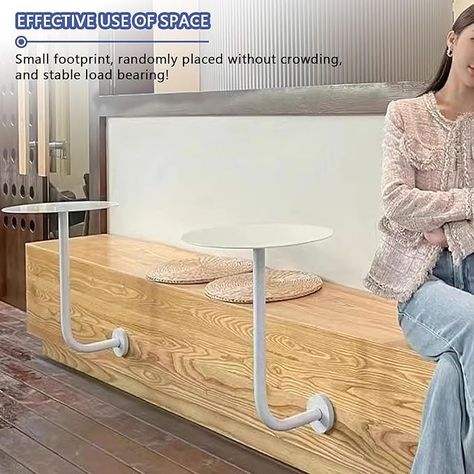 Amazon.com: Round Pub Bar Table, White Side Table Wall Mounted, Modern Creative Coffee Table Wall Table for Cafe Dessert Shop, Commercial Dining Table, Metal Bracket Height 45cm (Size : 50x50x45cm) : Patio, Lawn & Garden Table For Cafe, Dining Table Metal, Creative Coffee Table, White Side Table, Table Wall, Creative Coffee, Table Metal, Dessert Shop, White Side Tables