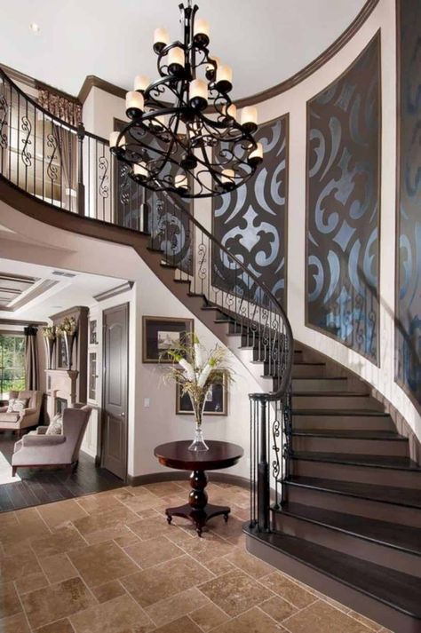 Paint Stairs Diy, Entryway Paint, Entryway Paint Colors, Patterned Stair Carpet, Entryway Stairs, Luxury Staircase, Foyer Lighting Fixtures, Stairs Design Interior, Stairs Architecture