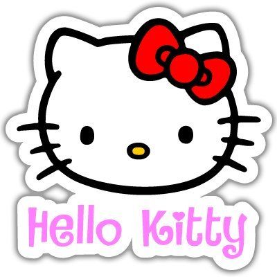 J Hello Kitty Head, Hello Kitty Car, Happy Birthday Printable, Hello Kitty Themes, Batman Dark, Hello Kitty Birthday, Wall Vinyl Decor, Car Bumper Stickers, Hello Kitty Pictures